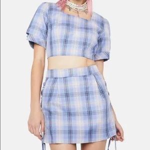 NWT Love & Harmony Purple Plain Matching Skirt Set